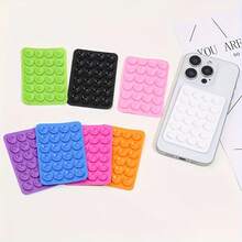 2 piezas Ventosas de silicona para teléfono - Con 24 almohadillas adhesivas, fáciles de quitar y limpiar, agarre mejorado, aptas para múltiples superficies de instalación, accesorio de viaje - Multicolor - Ver 7