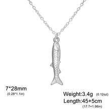 LIKGREAT 1pc Fish Bone Animal Hollow Pendant Minimalist Unisex Stainless Steel Necklace Party Gift Jewelry - Fishbone Series - View 19