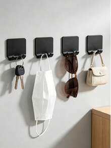 No-Drill Self-Adhesive Wall-Mounted Razor Holder, Multi-Function Bathroom Razor Storage Hook, Waterproof Anti-Slip Men's Razor Storage Rack, Plug And Small Item Hook, Bathroom Kitchen Accessories, No Drilling Installation - A - View 7