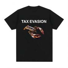 T-Shirt To Save Taxes With Lobster Meme! Premium Breathable Fabric With A Hilarious Retro Street Style Graphic For Summer. - Shape - View 1