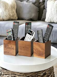 Remote Control Storage Box TV Remote Organizer Desktop Remote Control Holder Bedside Table Living Room Bedroom Women Home Media Storage Remote Control Box Home Essentials Room Decor Home Decor Storage Organizer - Multicolor - View 6