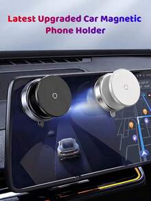 Magnetic Car Phone Holder Mount 360 Free Rotation Adjustable Magnetic Car Mount Suitable For Car And Live Home MagSafe Phone Holder Driving Navigation Road Trip Must Haves Flight Travel Compatible With All Smartphones Back To School Day - A - View 2