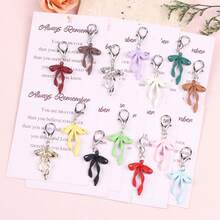14pcs Fashionable Elegant Bow Keyring Set With Encouragement Theme Pocket Hug Cards, Pocket Hug Gift Pack. Ideal Small Gifts For Breast Cancer Awareness Month. Suitable For Women's Awareness Gifts, Hope Ribbon Decoration, Friendship Gifts, Christmas Gifts, Encouragement Small Gifts, October Pink Theme Decoration. For Your Female Friends Who Need Support And Affirmation. - Multicolor - View 6