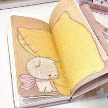 100sheets Cute & Charming Animal Pattern Notebook, Cardboard, Suitable For Office And Travel, Ideal Gift For Educators, Students, And Animal Lovers - Birthday Diary School Supplies, Back To School, School Essentials - A - View 8