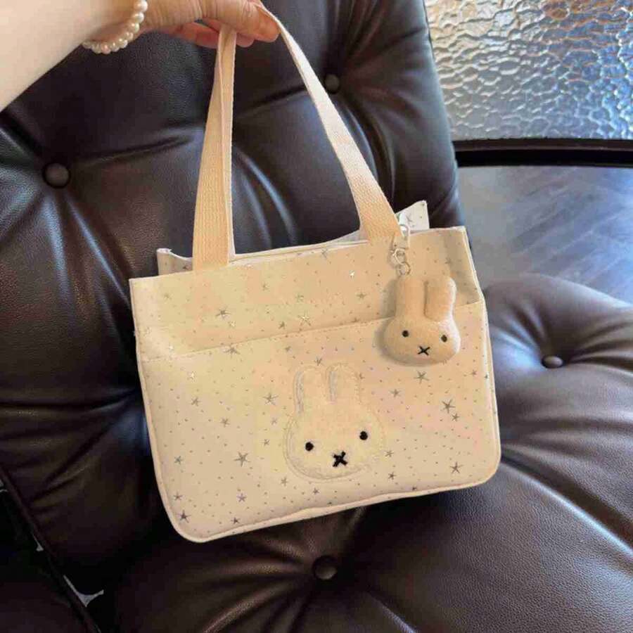 1件 2026新款 Miffy 白色星星收納袋,Miffy 波點可愛收納袋,可愛風格,適合生日、派對、節日、粉絲禮物、驚喜玩具,送給朋友與家人的禮物(隨機款式) - 彩色 - 查看 1