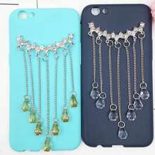 Tassel Phone Case Pendant DIY Tassel Charm Phone Case Pendant Decoration Accessories Beauty Rhinestone White Fashion Crystal - White Tassels - View 6