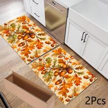 Autumn Hazelnut Pattern Printed Long Runner Rug, Indoor Home Decor, Kitchen Long Runner, Entryway Doormat, Hallway Entrance Decor, Bedroom Bedside Rug, Living Room Rug, Laundry Room Rug, Bathroom Mat, Suitable For Apartment, Dorm And Home Daily Decor - Multicolor - View 11