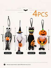 Halloween Ghost Pumpkin Pendant, Suitable For Halloween Decoration Party Scene Arrangement, Halloween Small Figurine Hanging Ornament, Suitable For Packaging Decoration And Table Centerpiece Decoration - Multicolor - View 10