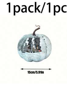 1pc Silver Pumpkin Fall Decor Foam Glitter,Mini Disco Pumpkins For Artificial Crafts For Table Party,Halloween Thanksgiving Decorations Decorating Fall Farmhouse Hanging Ornament Harvest Decor For Halloween Thanksgiving Table Centerpiece - Style A - View 12