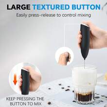 1pc Mini Electric Handheld Milk Frother, Suitable For Coffee, Matcha, Protein Powder - View 3