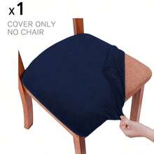 Soft Stretch Velvet Dining Chair Seat Slipcover, Removable Washable Dust-Proof Chair Cushion Protector, Universal Seat Pad Cover For Kitchen, Dining Room, Home Household - Multicolor - View 32