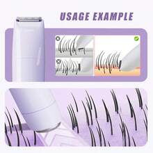 1pc Dual-Head Electric Epilator, USB Rechargeable 2-In-1 Women's Shaver, Multi-Function Full Body Hair & Intimate Area Razor, Fashion Mini Design Rotating Start Multi-Function Dual-Head Women's Hair Removal Device - Standard Model - View 5