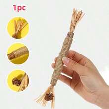 3/6pcs Cat Chew Sticks, Made Of Cat, Raffia, Gallnut And Hemp Rope, For Dental Cleaning And Chewing. Dental Cleaning Toy For Kittens, Indoor Entertainment For Bored Cats - Black - View 12
