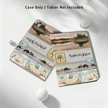 Landscape, Palm Tree, Camel UV Printed Flat Pattern, Magnetic Closure, Smart Sleep Wake, Full Coverage Shockproof, Adjustable Stand Tablet Protective Case, Pen Slot, Compatible With Huawei /MatePad 11.5 2025/MatePad SE 11inch, Honor /Honor 9/10/X8A, Pad SE 11inch(2023)/ Pad 2, A9, A16 Case, 11th Gen, 9th Gen/ 8th Gen 10.2 Inch, Air 11/13 2026, 10th Gen - Multicolor - View 8
