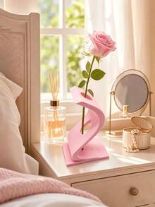 1pc Twisted Geometric Bud Vase Minimalist Single Rose Dried Flower Vase Nordic Dining Table Home Decor, Suitable For Office Decoration And Accessories, Christmas Home Decor, Living Room Decor, Autumn Decor, Kitchen Decor, Wedding Guest Favors, Women's Room Decor - Multiple Styles - View 12