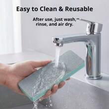 6Pcs Glass Water Stain Magic Scrub Cleaning Brush, Household Bathroom Mirror Shower Room Tile Powerful Water Stain Water Mark Water Spot Remover, Non-Damaging To Glass, Multi-Functional Window Glass Cleaning Tool - Multicolor - View 3