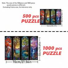 500pcs/1000pcs Adult Large Puzzle Gift, Family Interactive, Puzzle DIY Home Decor, Premium Family Fun Puzzle Designed For Birthday, Valentine's Day, Mother's Day, Thanksgiving, Easter, Halloween, Christmas, Gift Giving, Highly Favored By Puzzle Enthusiasts - Multicolor - View 3