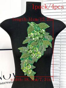 20pcs/Pack, New 3D Computer Embroidered Crystal Rhinestone Applique Patches, Suitable For Clothing Decoration, Repair, DIY Wedding Dress Accessories, Sewing Embroidery Craft - A - View 55