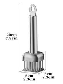 Thickened 304 Stainless Steel Automatic Spring-Back Meat Tenderizer. Meat Softener. Needle Matrix Cuts Meat Fibers Without Flattening Meat, Locks In Juices; Marinating Efficiency Increased 5 Times, Shortens Cooking Time And Prevents Meat Shrinkage Under Heat. Suitable For Tenderizing And Pre-Treating Beef Steak, Pork Chop, Chicken Breast And Other Meats - Multicolor - View 2