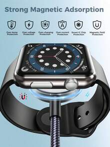 1pc 5A High-Speed 3-In-1 Universal Charging Cable, Nylon Braided Multi-Function Cable Compatible With IPhone Lightning, Android Type-C And Charging, Portable Travel Multi-Port Charging Cable - Black - View 5