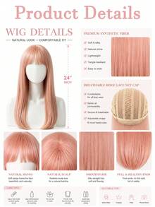 Straight Bangs Hairpiece For Women, Natural Imitation Real Hair Topper, Volumizing And Height-Increasing Seamless Hair Extension Tool - Multicolor - View 6