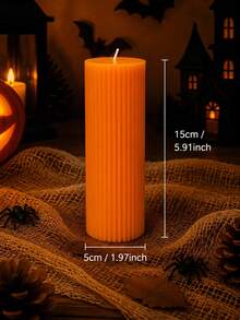 1pc European Style Orange Scented Candle, Gear Shaped, Soy Wax, 1.97 Inch Diameter, Ambient Lighting, Home Decor, Tabletop Ornament, Wedding Decoration, Holiday Party, Women's Gift, Halloween Decoration - A - View 14