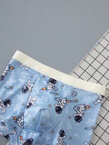 4pcs/Pack Celana Dalam Boxer Anak Laki-Laki Nyaman dan Lembut dengan Motif Kartun - MultiWarna - View 3
