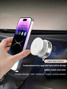 Magnetic Car Phone Holder Mount 360 Free Rotation Adjustable Magnetic Car Mount Suitable For Car And Live Home MagSafe Phone Holder Driving Navigation Road Trip Must Haves Flight Travel Compatible With All Smartphones Back To School Day - A - View 11