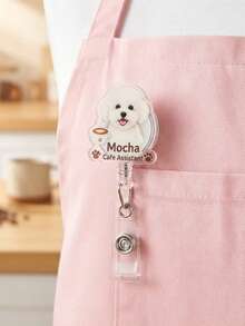 1pc Custom Photo Pet Badge Reel, Personalized Dog Cat Portrait Retractable ID Badge Holder, Pet Name Badge Clip, Custom Pet Photo Nurse Worker ID Badge Reel - Multicolor - View 10