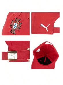 Puma Unisex Sports Cap FPF-ESS-Cap Red Vintage Sun Protection Baseball Cap 027088-01 - Red - Lake Green - View 8