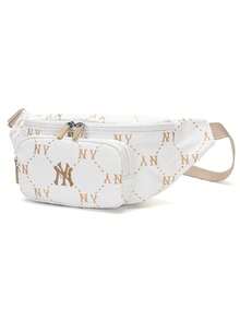 MLB Unisex Outdoor Sports Casual Bag DIA MONOGRAM SPORT HIPSACK Daily Casual All-Over Monogram Print Commuter Chest Bag 3AHSM035N-50IVS - Ivory - View 3