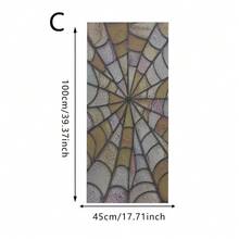 1 pieza Calcomanía de ventana con tema gótico de Halloween con cuervo, murciélago y telaraña, película de ventana de PVC estática reutilizable, adecuada para cocina, balcón, casa embrujada y decoración de fiesta en el hogar - Pegatina de vidrio esmerilado - Ver 10