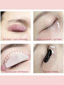 FAMOREYA 1 Pair Reusable Lash Lift Pads - Ultra-Thin Soft Silicone Eyelash Curlers, Self-Adhesive Multi-Purpose Lash Perm Shields For Perming & Dyeing, Tinting Or Extension, Also For Eyebrow Tinting And Lifting,Korean-Style Lash Perm Step 1 - Baby Pink - View 5