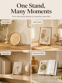 1/5 Gold Metal Frame Bracket, Desktop Photo Frame Display Stand, Used For Decorative Board, Photo Collection - Picture Frame Stand - View 6