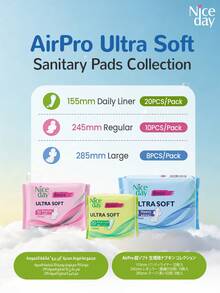 Niceday Ultra Soft Panty Liners, 155mm Daily Use, 20pcs/Pack, Super Thin Underwear Pads, Breathable For Intimate Area, Menstrual Pads, Fast Absorption - Ultra Soft 155mm (20pcs/1 Pack) - View 11