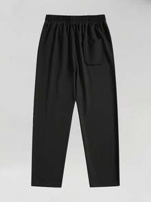Men's Autumn Fashion Minimalist Casual Outdoor Sports Loose Long Sweatpants Black Fall - Black - View 4