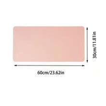 Soft Pink Manicure Desk Mat, Waterproof PU Leather, Salon Desk Pad, Foldable Manicure Armrest Pad, Nail Art Desk Mat, Makeup & Nail Leather Display Practice Pad, Minimalist Waterproof Anti-Fouling Nail Mat, Non-Slip Nail Mat, Suitable For Nail Salons And Home Use - Dusty Pink - View 10
