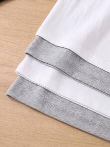 4pcs Kids Boys Colorblock Baseball Tees Skin-Friendly Raglan Shirts Comfortable Fall Winter Daily Wear - Multicolor - View 5