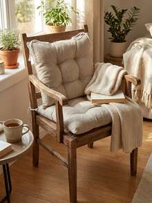 Made In Turkey Cushion 40*40 For Office & Garden & Kitchen Soft With Tie - Apricot - View 5