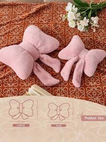 1pc Bowknot Decorative Pillow, Aesthetic Home Decor, Soft Seat Cushion, Cute Sofa Throw Pillow, Bowknot Room Decoration, Pink Pillowcase, Pillowcase Decoration, Dorm Bedroom Decor, Home Decor, Room Decor, Living Room Decor, Halloween Thanksgiving Gift - Blue - View 7