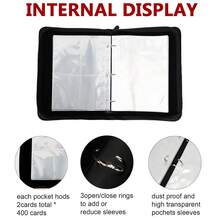Heart Pattern Trading Card Binder, Premium 4-Pocket Double-Sided 400-Pocket PU Card Collection Binder, Smooth Wear-Resistant Matte Surface, Top-Loading Collector Album, Suitable For MTG, TCG, Sports Cards, Game Cards - 4-pocket Double-sided 400 Pocket - View 10
