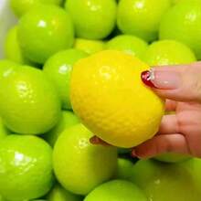 Handmade Crispy Color-Changing Lemon Stress Ball Squeeze Toy, Crunchy Sound Fingertip Toy, ASMR Sensory Stress Relief Toy, DIY Sensory Toy, Realistic Tofu Shaped Stress Relief Squeeze Ball, Portable Pocket Relaxation Toy - Multicolor - View 5