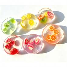 1pc Fruit Coconut Ball Squeeze Toy, Shiny Stress Relief Ball, Shapeable Non-Rebounding, Good Hand Feel, Fun To Squeeze, Random Style And Color - Multicolor - View 1