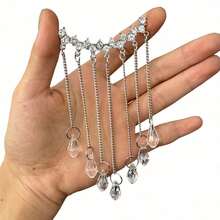 Tassel Phone Case Pendant DIY Tassel Charm Phone Case Pendant Decoration Accessories Beauty Rhinestone White Fashion Crystal - White Tassels - View 7