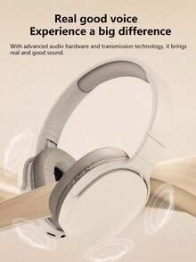 Wireless Headset With Jerry 5.3 Chip, Long Battery Life, Compatible With PC/IPad/Smartphones, For Music And Wireless Gaming - Khaki - View 3