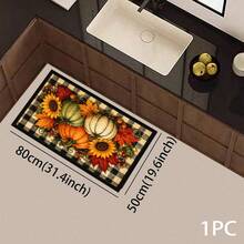 Autumn Pumpkin Pattern Printed Long Runner Rug, Home Indoor Decor, Kitchen Long Runner, Entryway Doormat, Hallway Entrance Decor, Bedroom Bedside Rug, Living Room Rug, Laundry Room Rug, Bathroom Mat, Suitable For Apartment, Dorm And Home Daily Decor - Multicolor - View 12
