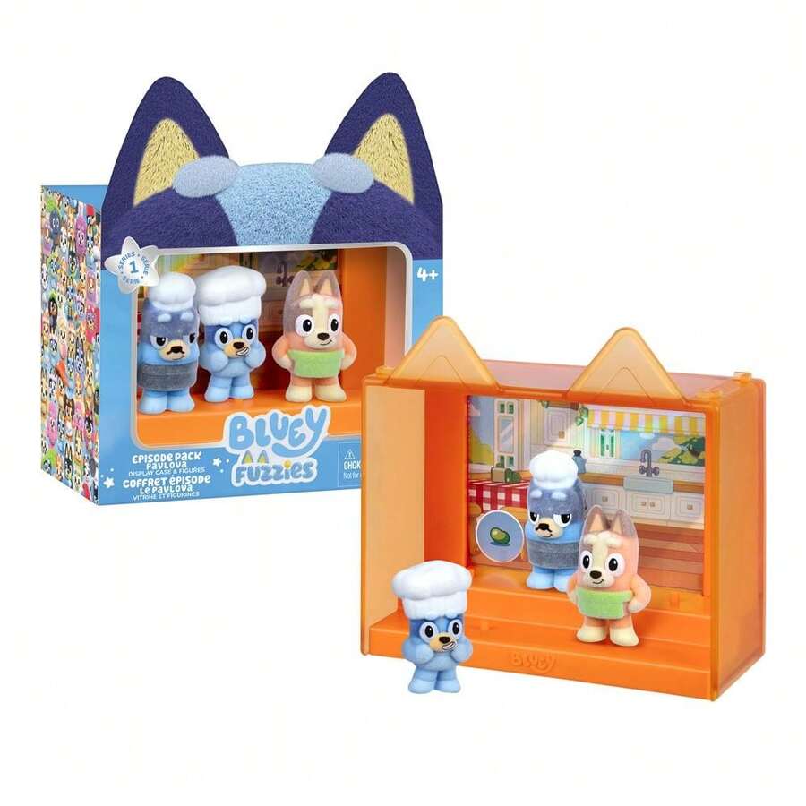 Moose Toys Kit 3 Bonecos Colecionáveis Bluey Fuzzies - Pavlova - Multicolorido - Visão 1