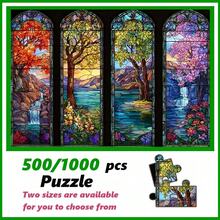 500pcs/1000pcs Adult Large Puzzle Gift, Family Interactive, Puzzle DIY Home Decor, Premium Family Fun Puzzle Designed For Birthday, Valentine's Day, Mother's Day, Thanksgiving, Easter, Halloween, Christmas, Gift Giving, Highly Favored By Puzzle Enthusiasts - Multicolor - View 1