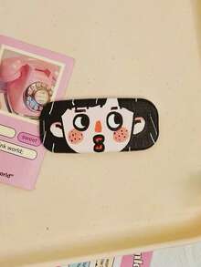 1pc Creative Mirror Phone Back Sticker Adhesive Folding Stand, Funny Cartoon Mirror Makeup Mirror For Girls, Sturdy Desktop Support For Watching Shows, Niche Design - Multicolor - View 16
