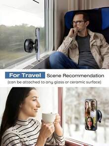 Magnetic Car Phone Holder Mount 360 Free Rotation Adjustable Magnetic Car Mount Suitable For Car And Live Home MagSafe Phone Holder Driving Navigation Road Trip Must Haves Flight Travel Compatible With All Smartphones Back To School Day - A - View 10